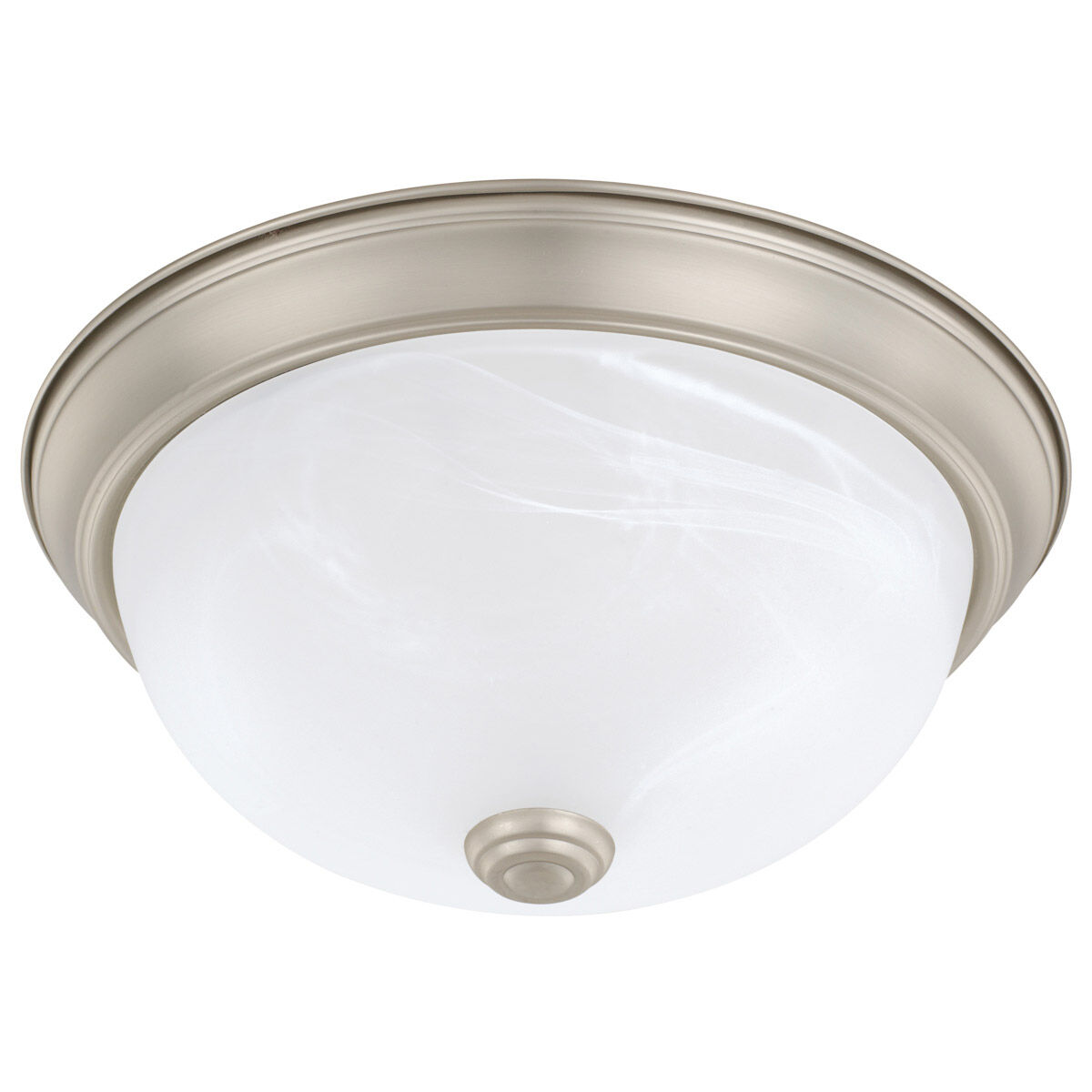 Elijah 2 Light 11 inch Matte Nickel Flush Mount Ceiling Light