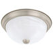 Elijah 2 Light 11 inch Matte Nickel Flush Mount Ceiling Light