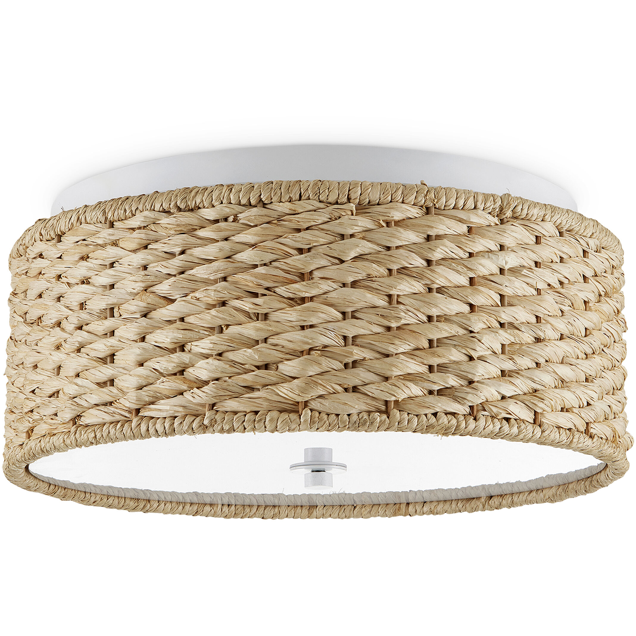 Colchester 1 Light 16 inch Sugar White/Natural Flush Mount Ceiling Light