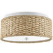 Colchester 1 Light 16 inch Sugar White/Natural Flush Mount Ceiling Light