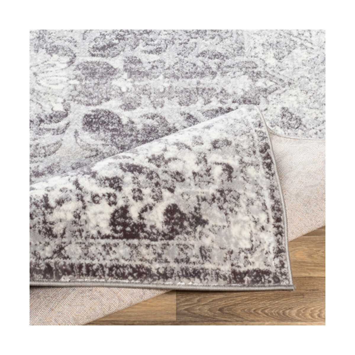 Wanderlust 87 X 63 inch Silver Gray/White/Charcoal Rugs in 5 x 8