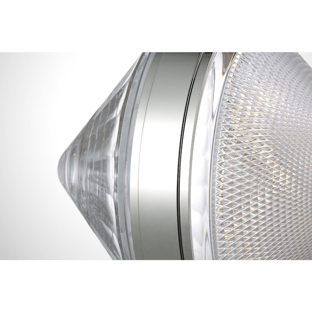 Waterford Copper Coast LED 15 inch Polished Nickel Karo and Olive Cut Pendant Ceiling Light