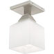Aragon 1 Light 5 inch Brushed Nickel Semi-Flush Mount Ceiling Light