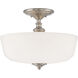 Melrose 2 Light 14 inch Satin Nickel Semi-Flush Ceiling Light, Essentials