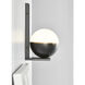 Sean Lavin Akova LED Matte Black with Plated Brass Wall Sconce Wall Light