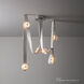 Art & Alchemy SNAPS LED 58 inch Sterling Pendant Ceiling Light in White Leather with Alabaster, Medium