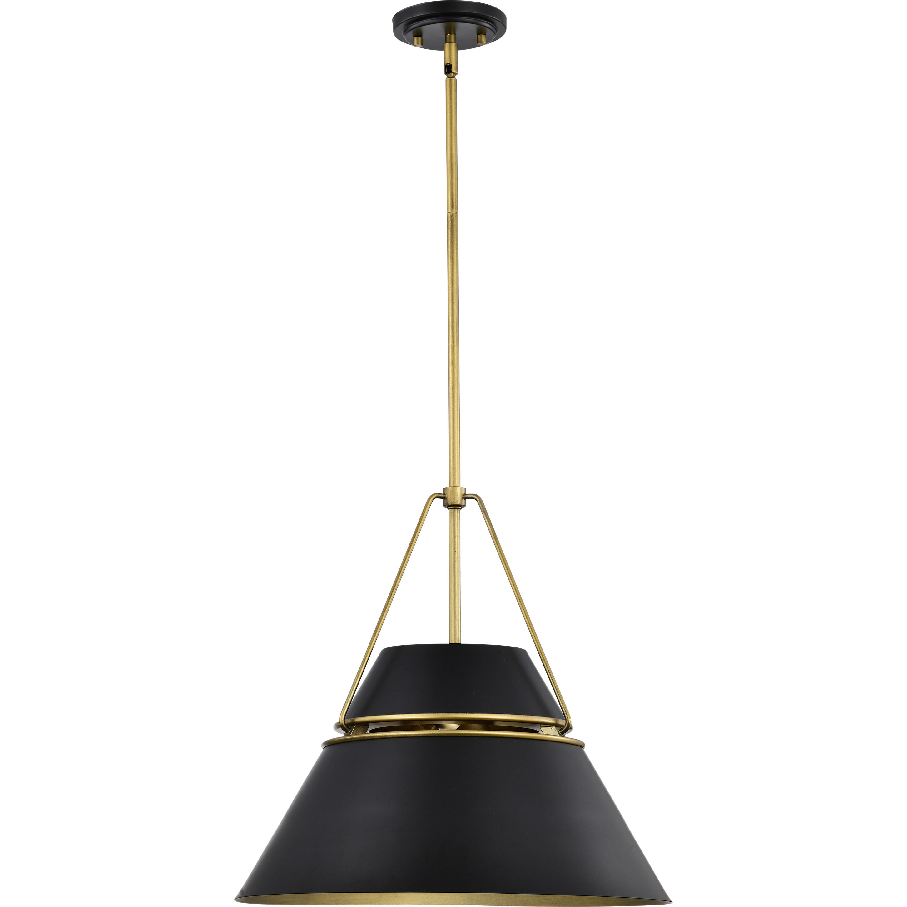 Matte black cone pendant light cheap