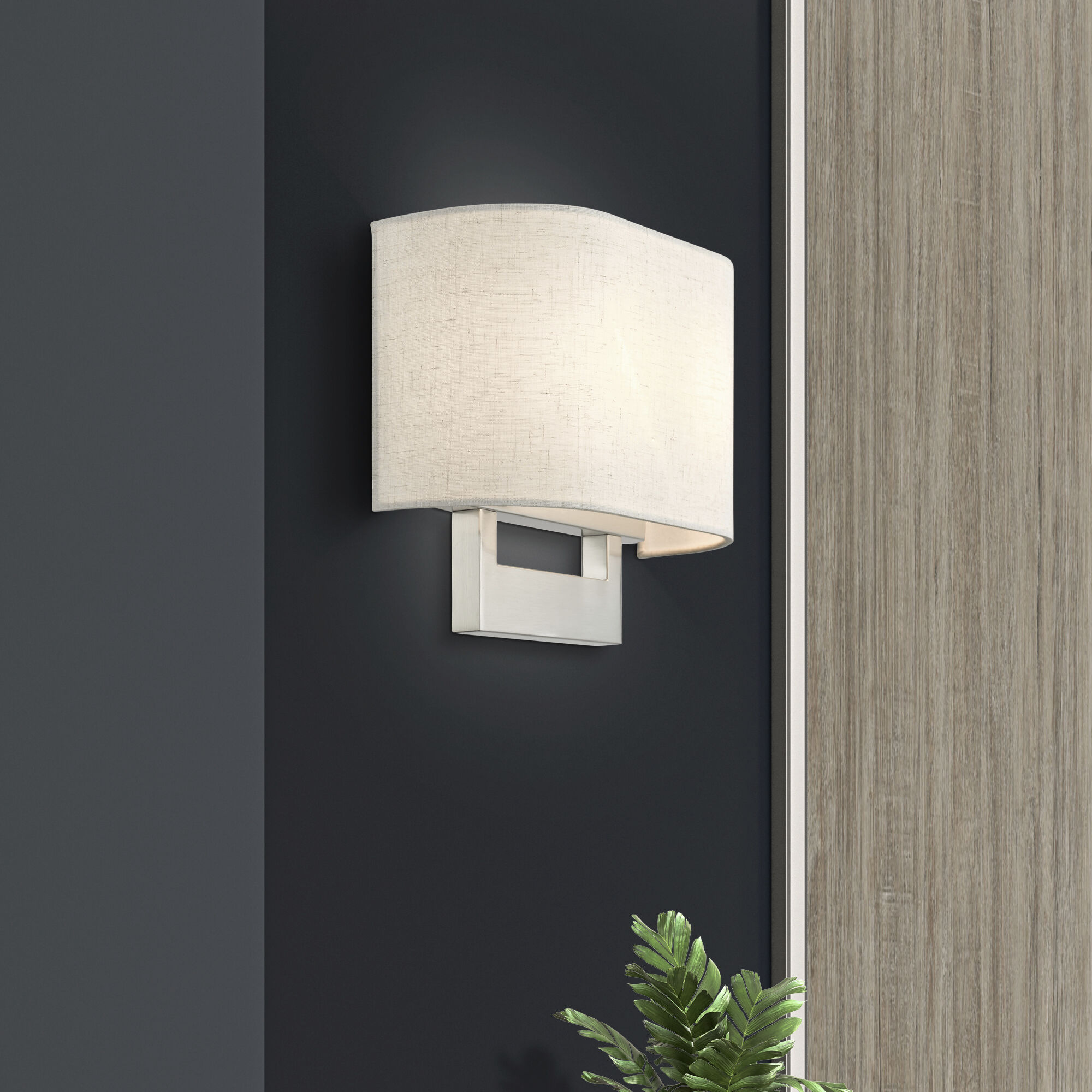 Allison Wall Sconce Wall Light in Brushed Nickel, Medium