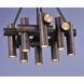 Tubular LED LED 20.25 inch Bronze Fusion/Antique Brass Chandelier Ceiling Light