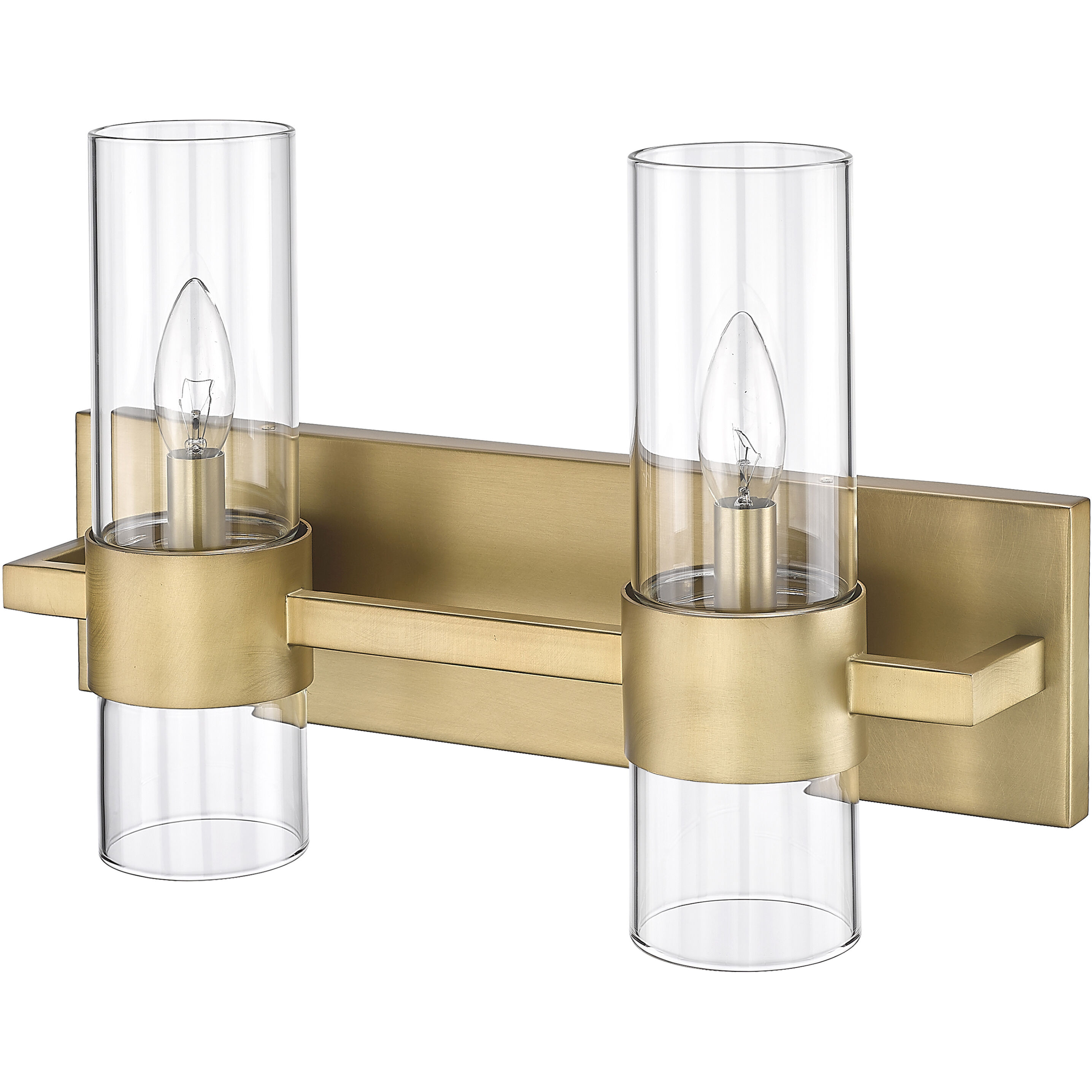 Lawson 2 Light 17 inch Rubbed Brass Vanity Wall Light in Rubbed Bronze