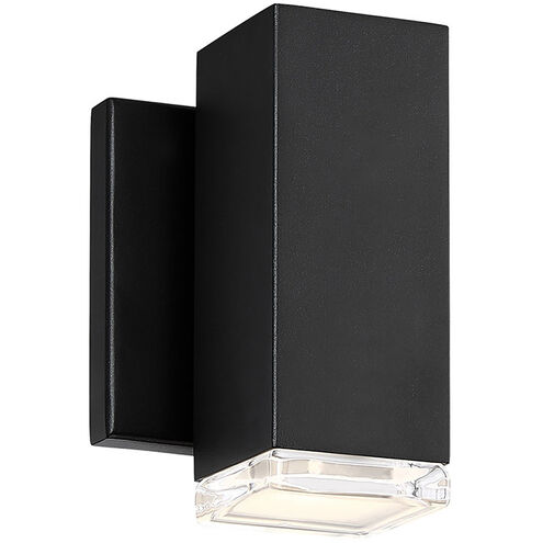 Block LED 6 inch Black Outdoor Wall Light, dweLED