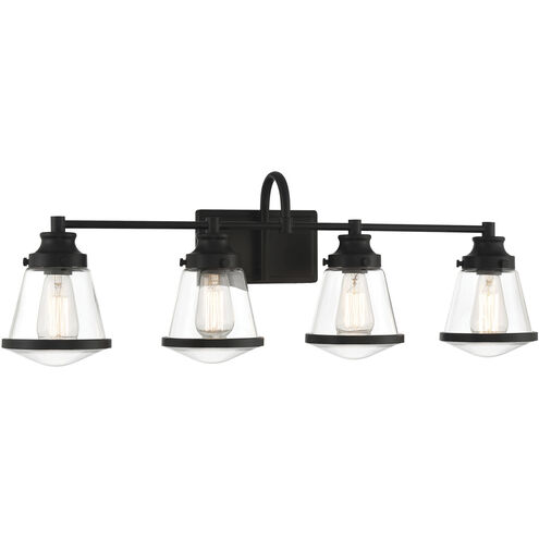 Mannsdale 4 Light 33 inch Coal Bath Vanity Wall Light