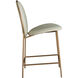 Evelyn Brushed Gold / Cream Leather Dining Chair