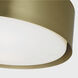 Drew & Jonathan Dartmore 2 Light 15 inch Satin Brass Flush Mount Ceiling Light, Medium
