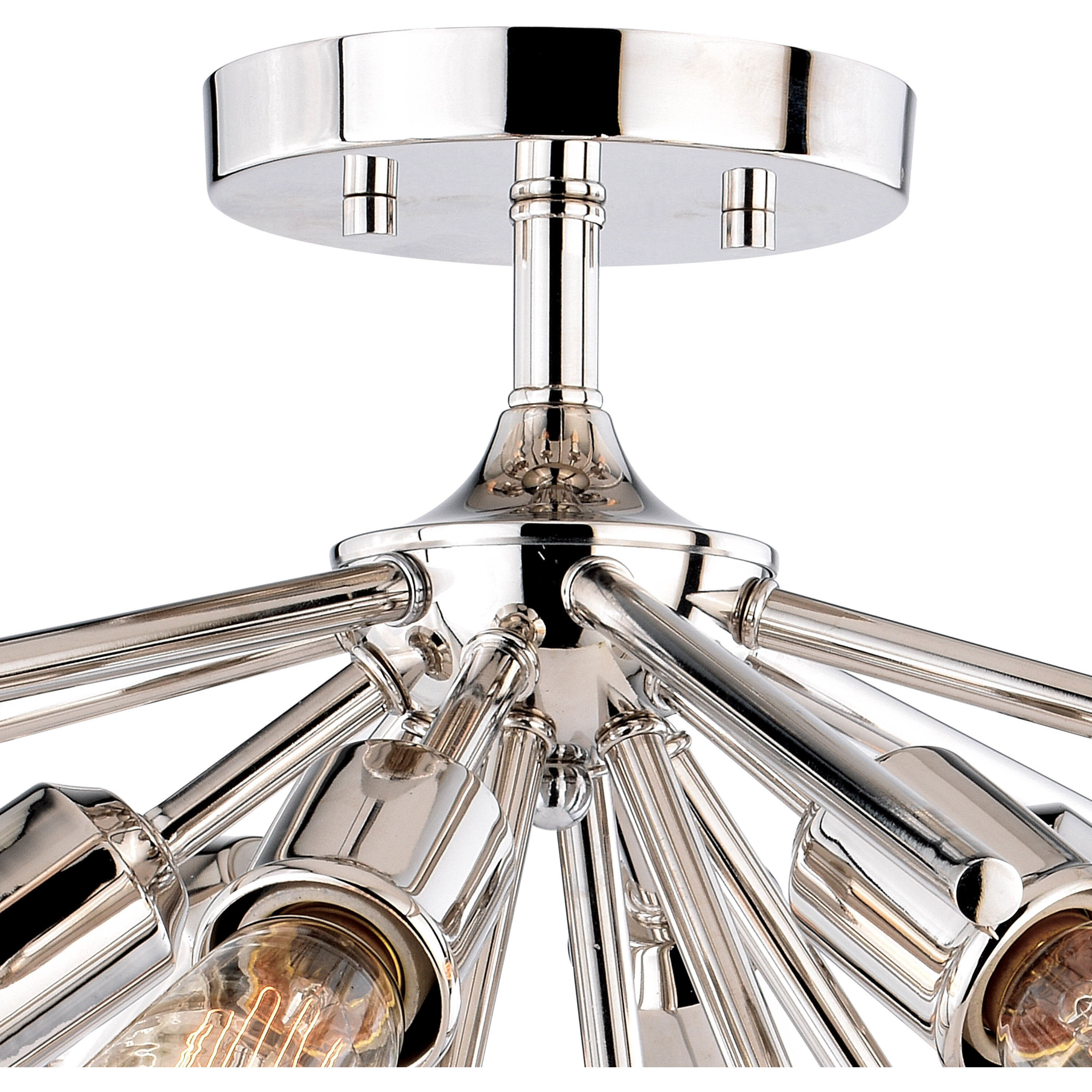 Estelle LED 24 inch Polished Nickel Semi-Flush Mount Ceiling Light