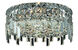 Maxime 4 Light 14 inch Chrome Flush Mount Ceiling Light in Royal Cut