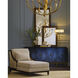 Caldwell 34.5 inch 25 watt Antique Brass and Clear Table Lamp Portable Light