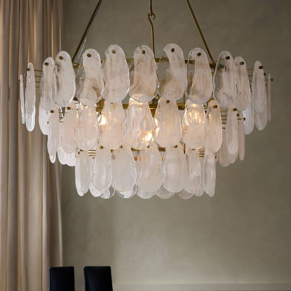 Leon 7 Light 38 inch Antique Brass Chandelier Ceiling Light, Large