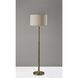 Barton 57 inch 100.00 watt Antique Brass Floor Lamp Portable Light, Simplee Adesso 