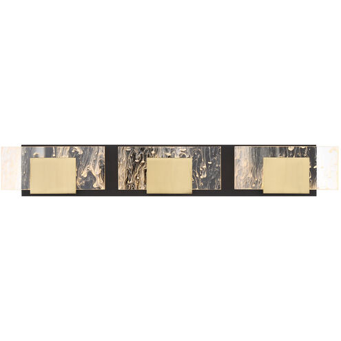 Kasha LED 27.75 inch Gold and Black Vanity Light Wall Light