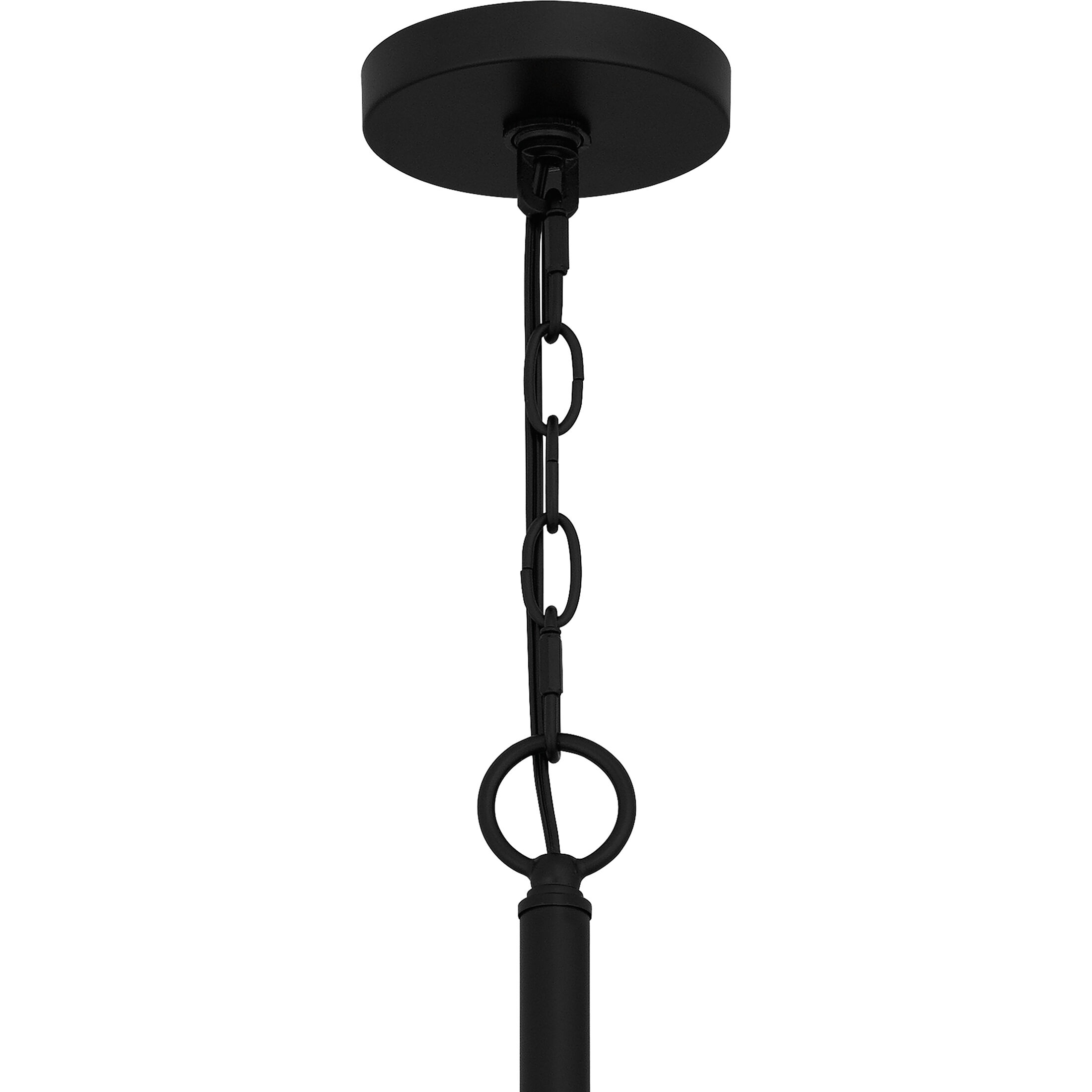 Abner 12 Light 28 inch Matte Black Chandelier Ceiling Light