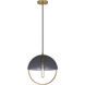 Mavisten Edition Copernica 1 Light 12.25 inch Lacquered Burnished Brass Pendant Ceiling Light