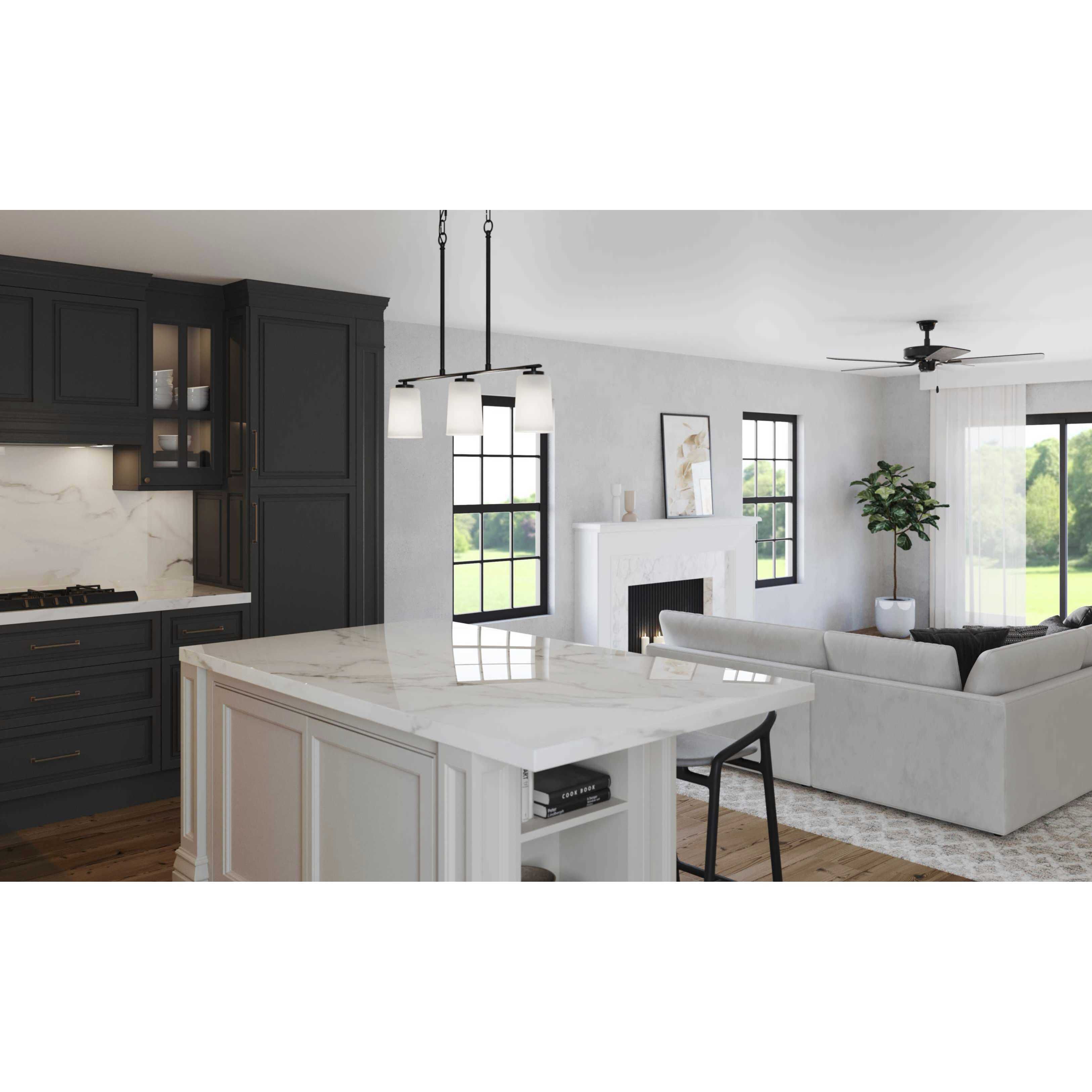 AirPro Builder 52 inch Matte Black with Black/Rustic Charcoal Blades Ceiling Fan