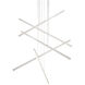 Vega LED 0.75 inch Brushed Nickel Multi Pendant Ceiling Light