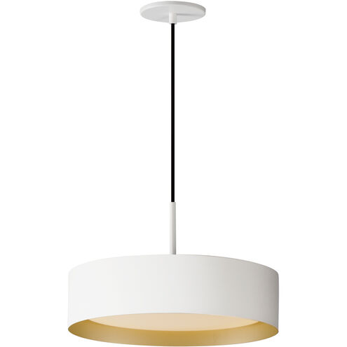 Echo LED 16 inch White/Gold Single Pendant Ceiling Light