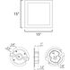 Wafer LED 15 inch White Flush Mount Ceiling Light