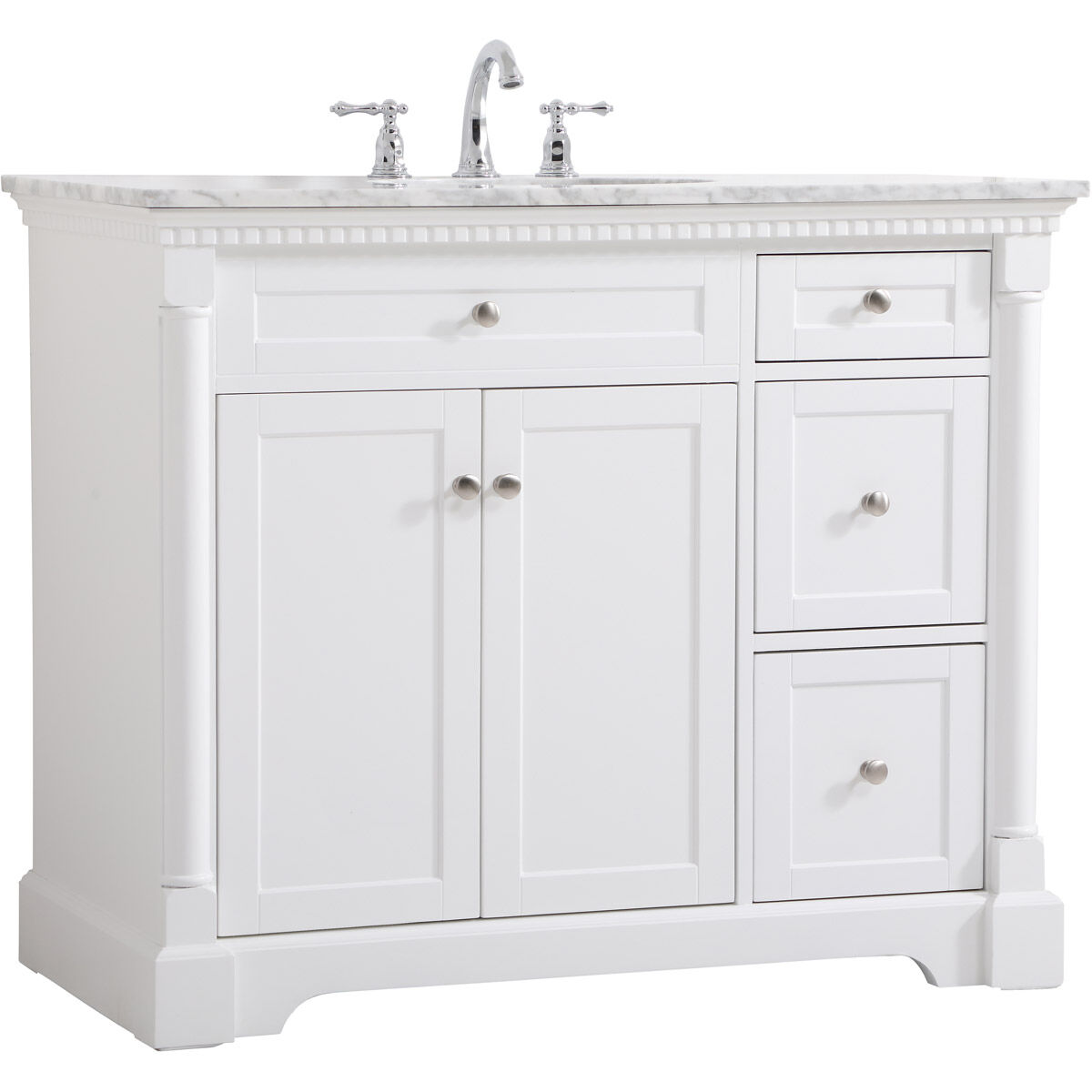 Clarence 42 X 22 X 35 inch White Vanity Sink Set