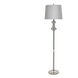 Callahan 62.5 inch 100 watt Brushed Nickel and Silver and Grey Floor Lamp Portable Light