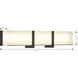 High Rise LED 30.25 inch Dark Matte Black Bath Bar Wall Light