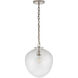 Thomas O'Brien Katie2 1 Light 10.5 inch Polished Nickel Acorn Pendant Ceiling Light in Clear Glass