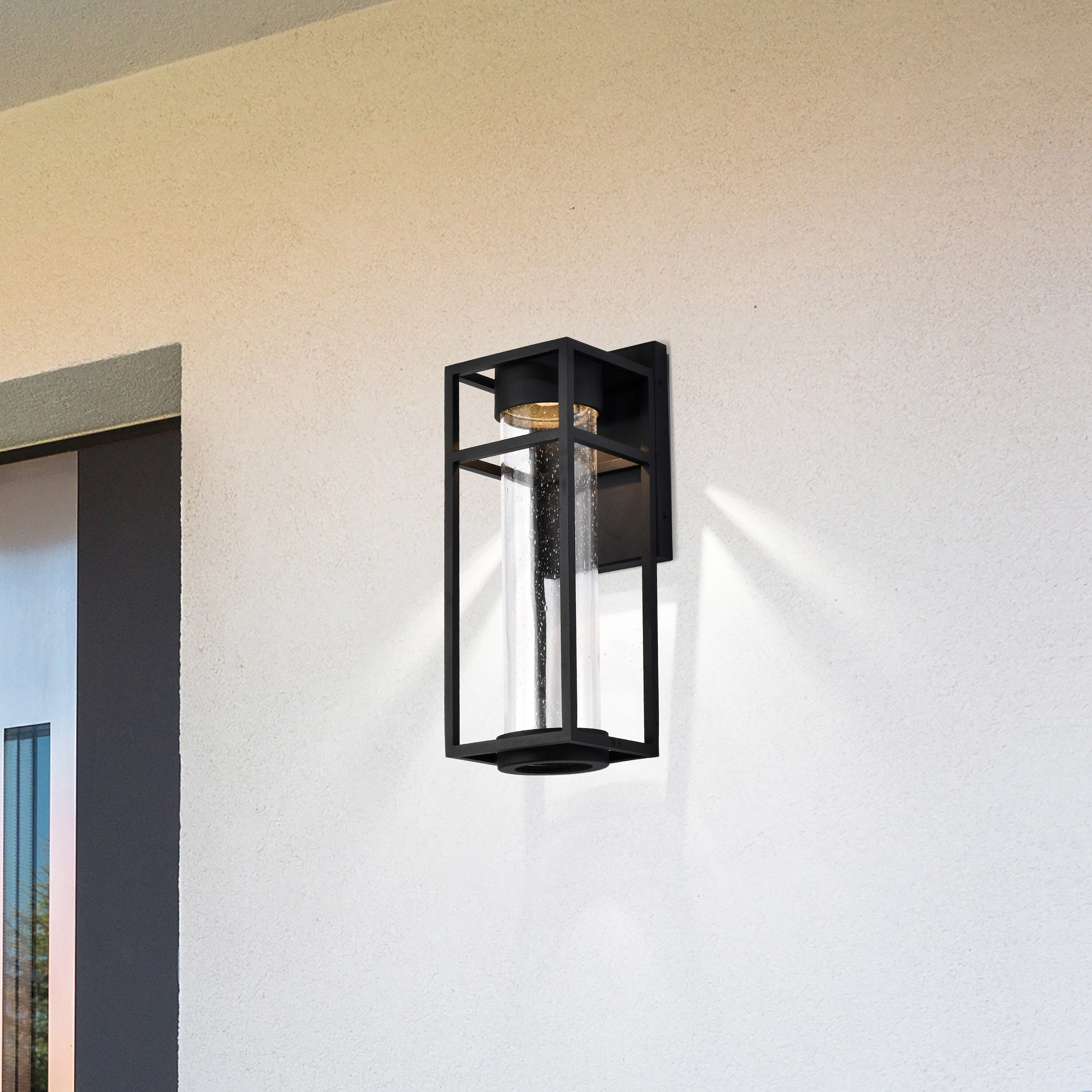 Ledges LED 16 inch Matte Black Outdoor Wall Sconce