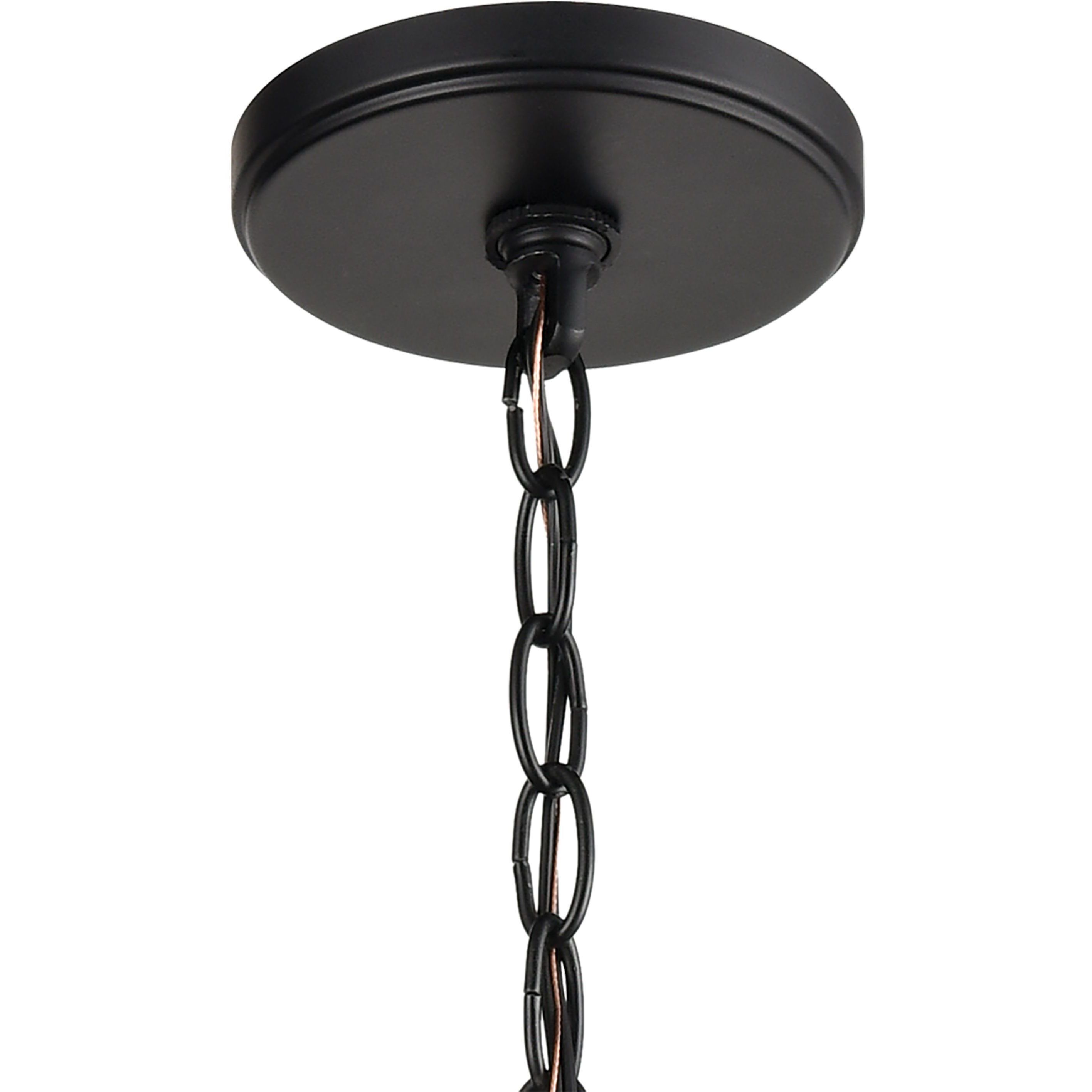 Barrow 3 Light 12 inch Matte Black with Birchwood Chandelier Ceiling Light
