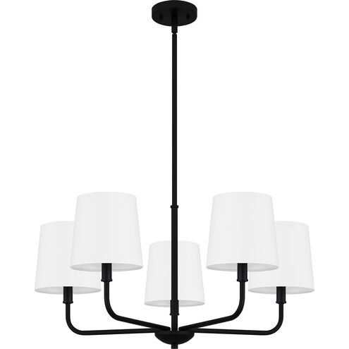 Gallagher 5 Light 28 inch Matte Black Chandelier Ceiling Light