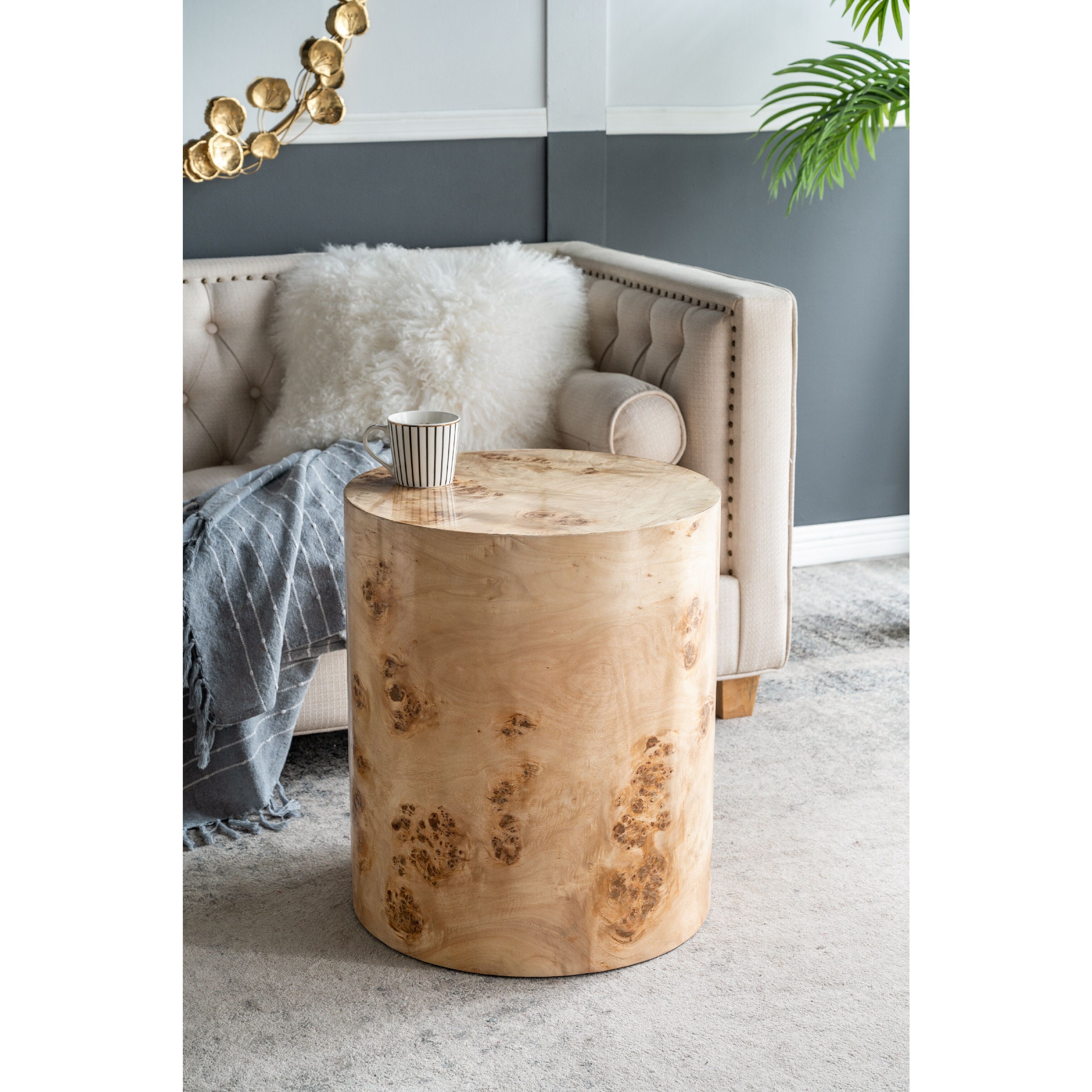 Burl 20.1 inch Brown Side Table