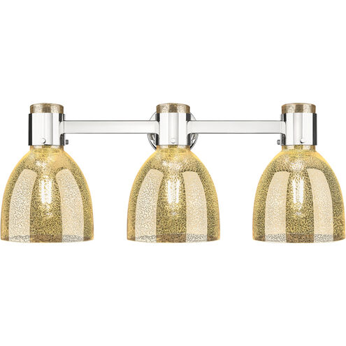 Downtown Urban Lawton Bell 3 Light 24 inch Polished Nickel Bath Vanity Light Wall Light in Mercury
