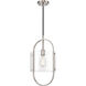 Pelham 1 Light 9.5 inch Brushed Satin Nickel Mini Pendant Ceiling Light in Incandescent