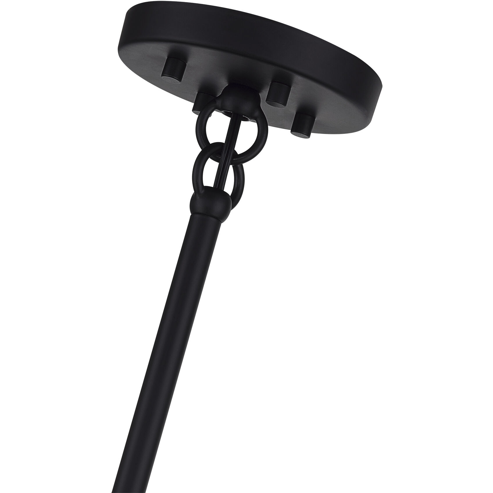 Denmark 8 Light 36 inch Black with Brushed Nickel Accents Chandelier Ceiling Light