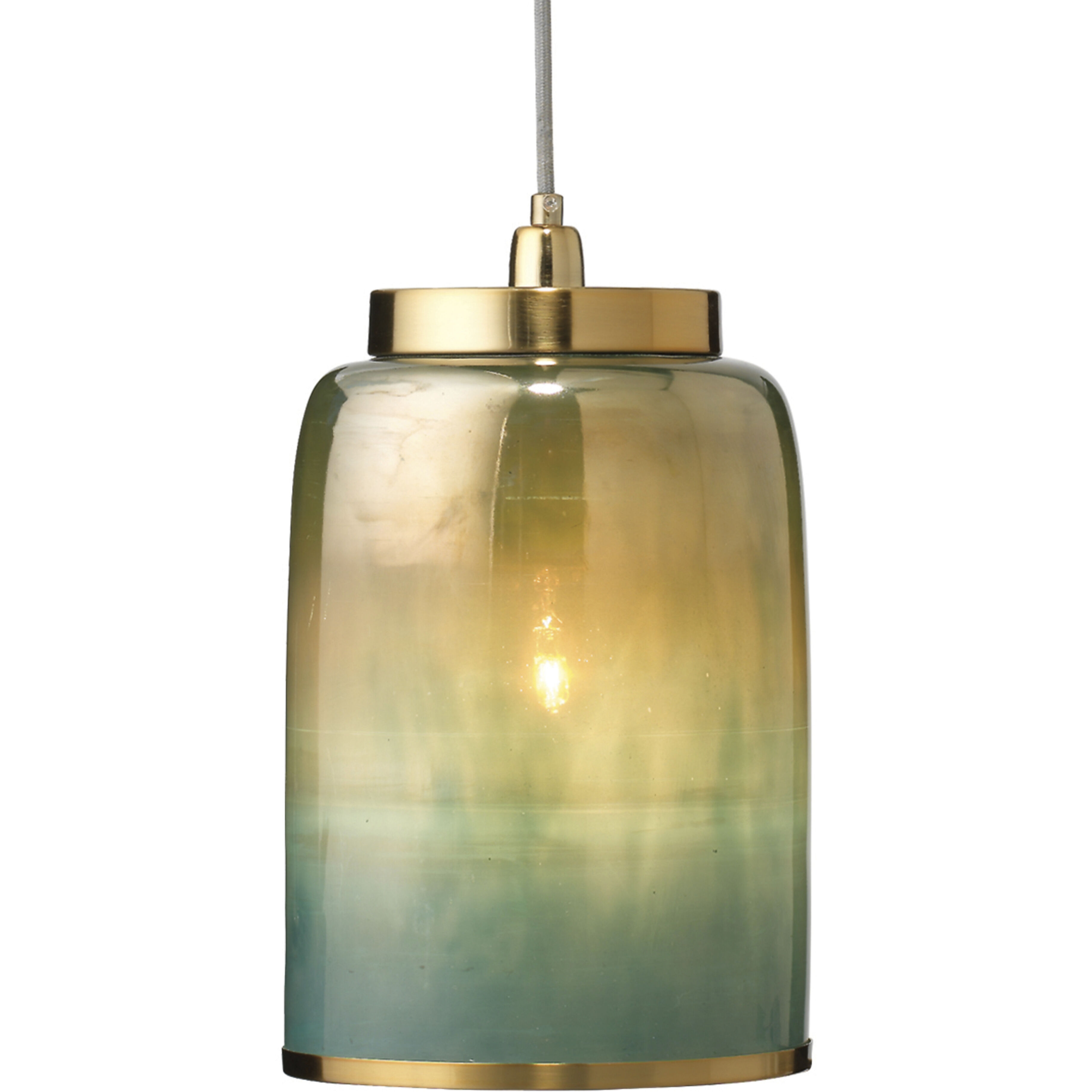 Vapor 1 Light 9 inch Aqua Metallic Glass Pendant Ceiling Light