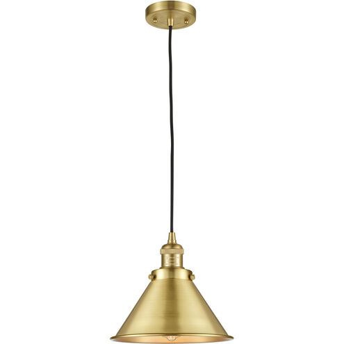 Franklin Restoration Briarcliff 1 Light 10 inch Satin Gold Mini Pendant Ceiling Light in Incandescent, Franklin Restoration