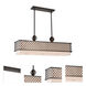 Arabesque 9 Light 39 inch English Bronze Linear Chandelier Ceiling Light