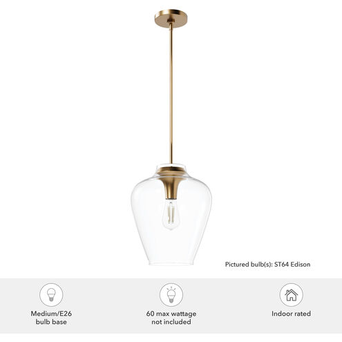 Vidria 1 Light 12 inch Alturas Gold Pendant Ceiling Light