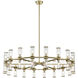 Revolve 36 Light 48.13 inch Natural Brass Chandelier Ceiling Light