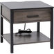 Ramsay 22 X 22 inch Brown with Black Accent Table