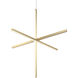 Crosley LED 36 inch Brushed Gold Pendant Ceiling Light