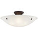 Oasis 4 Light 24 inch Bronze Semi-Flush Mount Ceiling Light