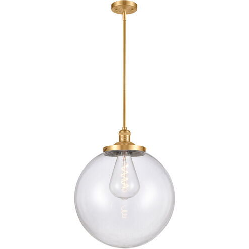 Franklin Restoration Beacon 1 Light 14 inch Polished Nickel Pendant Ceiling Light in Clear Glass